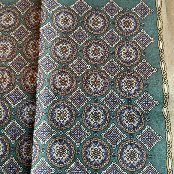 NWT Vintage Burberrys Geometric Cotton Scarf - Picture 6 of 11